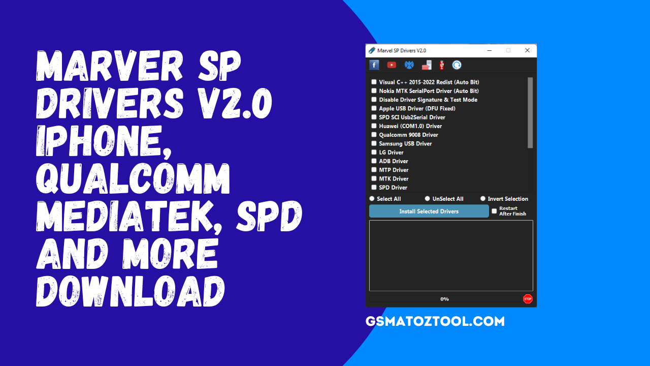 Latest Marver SP Drivers V2.0 for iPhone Qualcomm MediaTek SPD And More Download