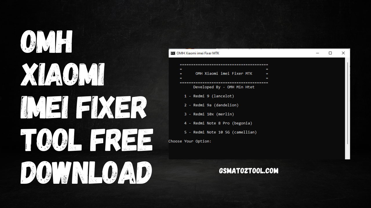 OMH Xiaomi IMEI Fixer Mtk Tool Free Download