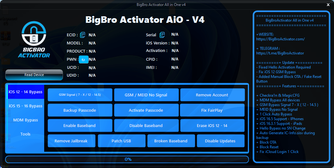 Bigbro activator all in one tool