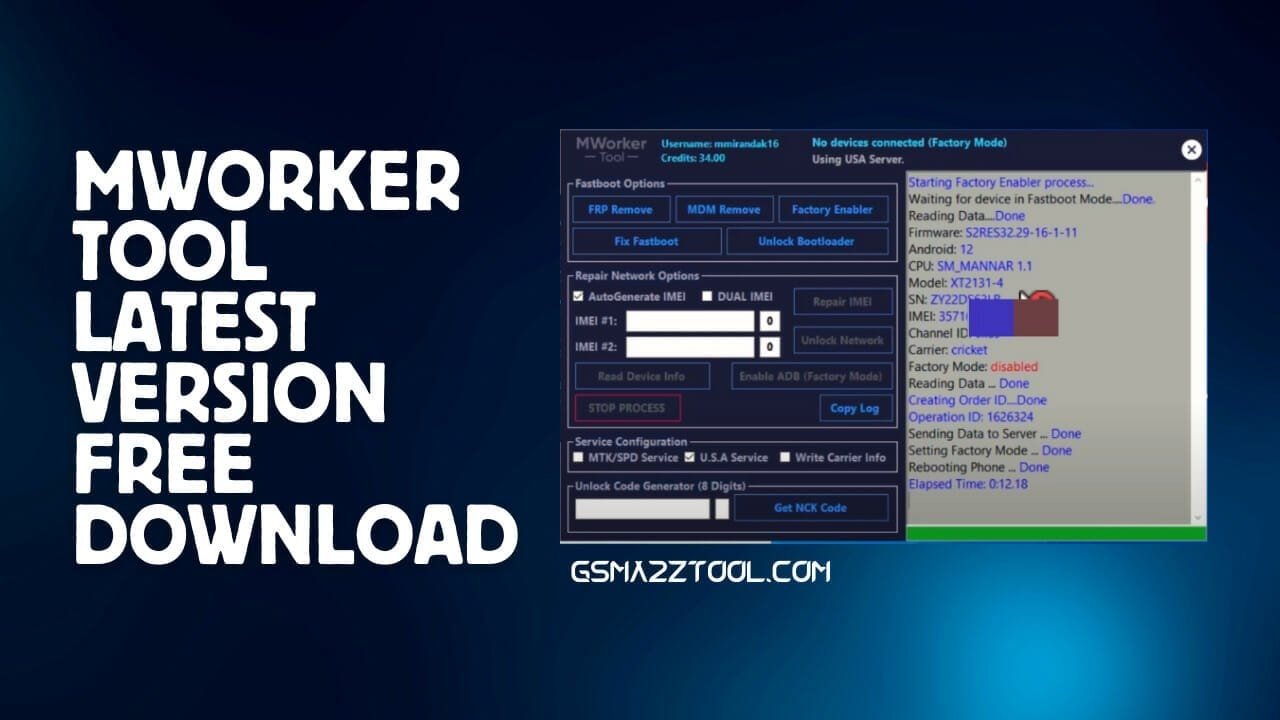 Mworker tool v4. 3 unlock / frp latest version free download