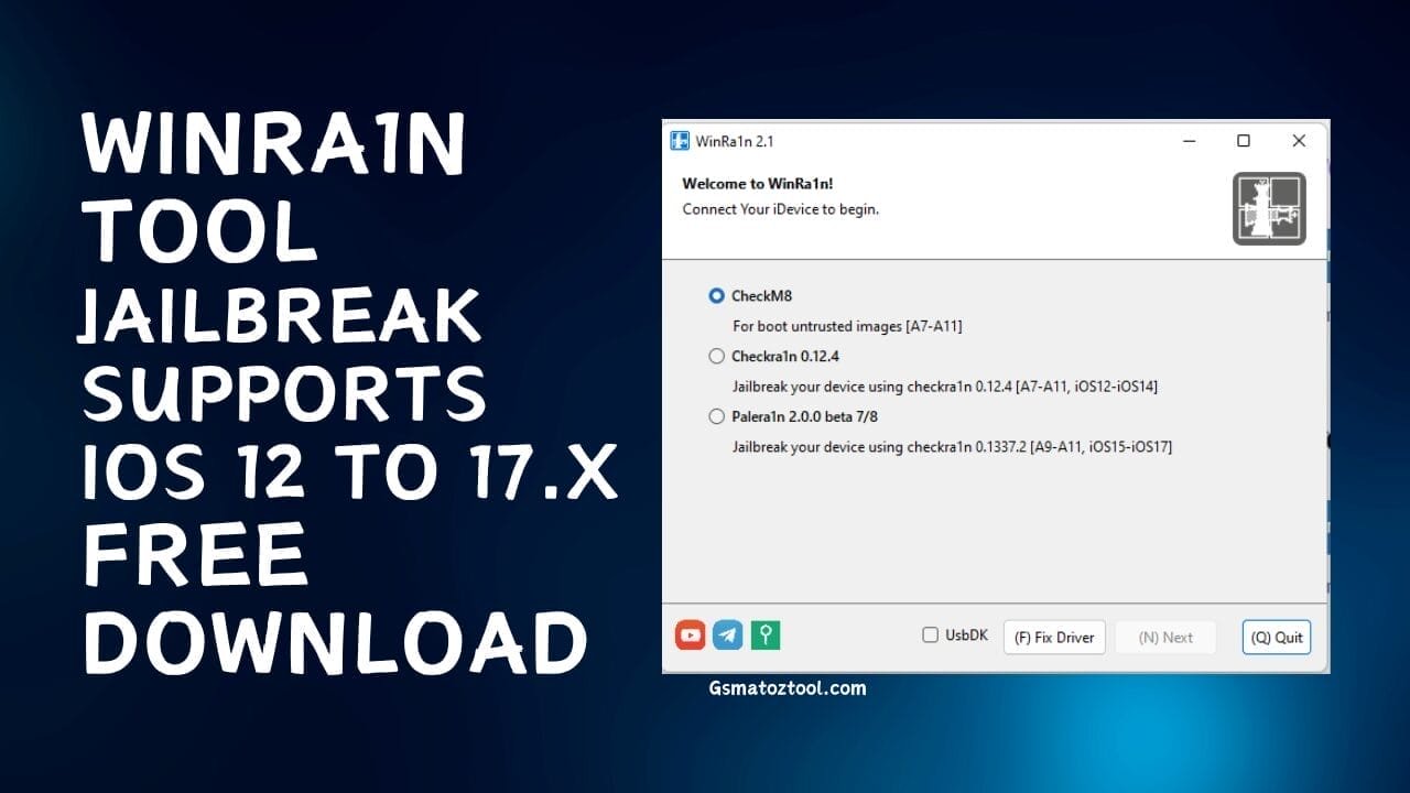 Winra1n tool v2. 1 ios 12 to ios 17 latest windows jailbreak tool download