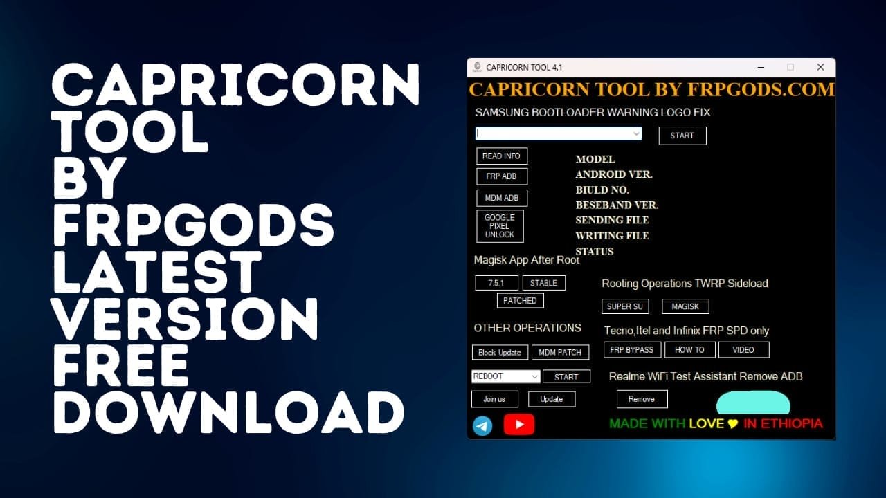 Capricorn tool 4. 1 by frpgods latest free tool download