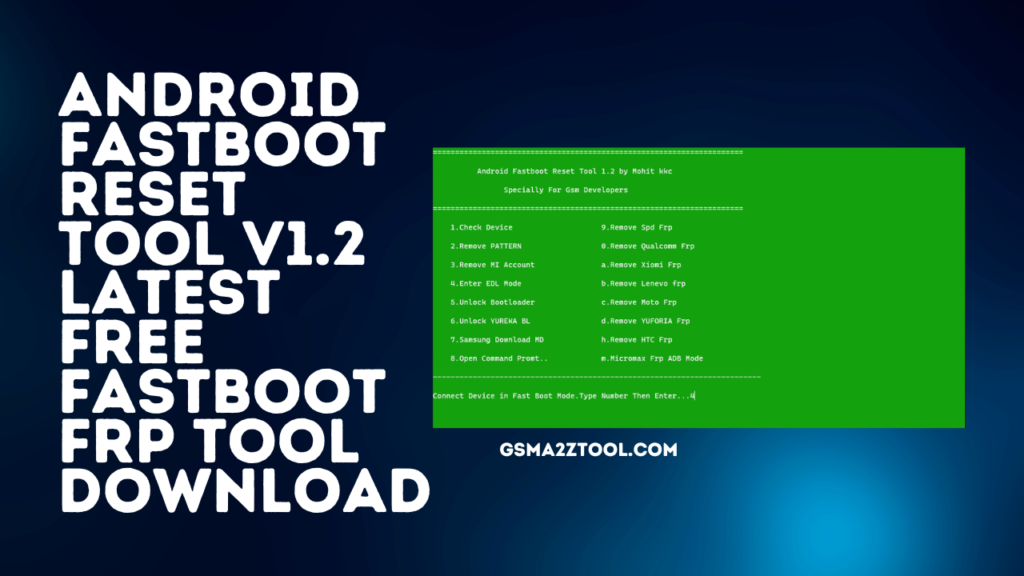 Android fastboot reset tool v1. 2