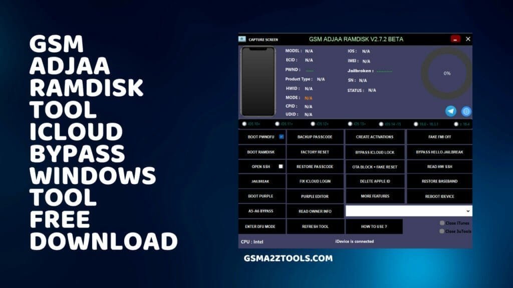Gsm adjaa ramdisk v2. 7. 2 icloud bypass windows tool download