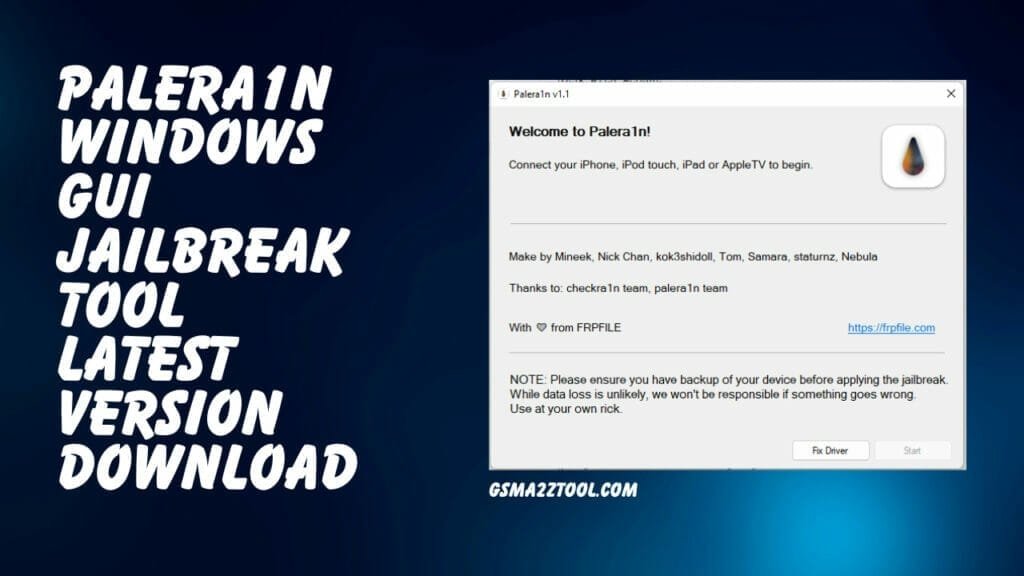 Palera1n 1. 1 windows gui jailbreak tool latest version download